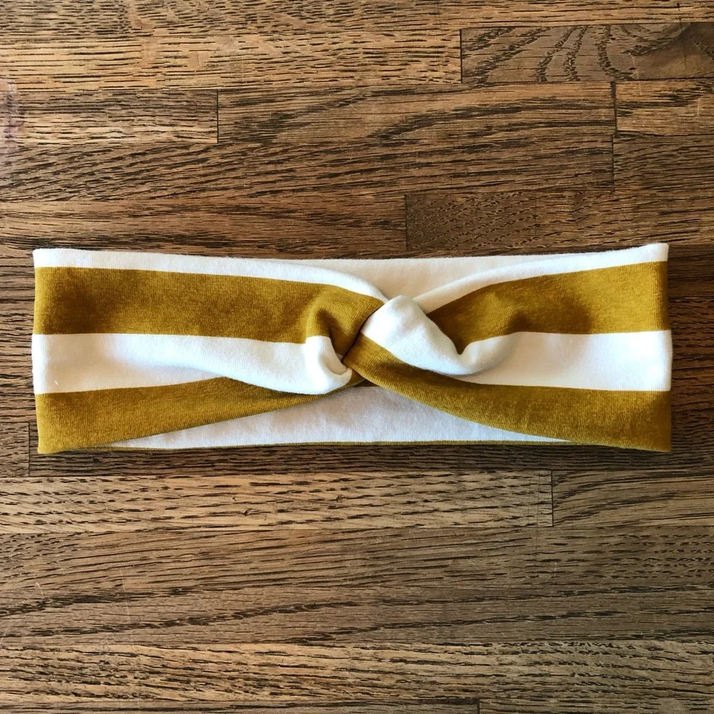 Wide Stripe Twist Headband - NEW Handmade